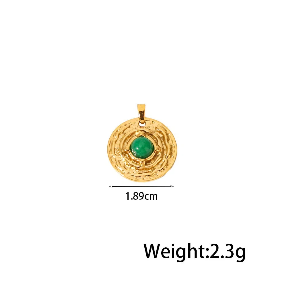 Best-Selling DIY Pendants Stainless Steel Charms - Retro Gemstone Jewelry for Women