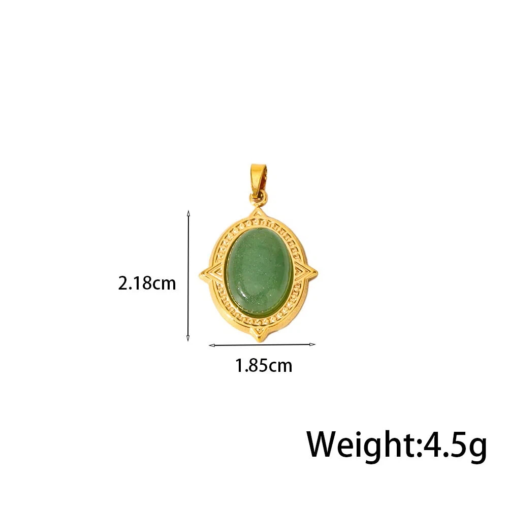 Best-Selling DIY Pendants Stainless Steel Charms - Retro Gemstone Jewelry for Women