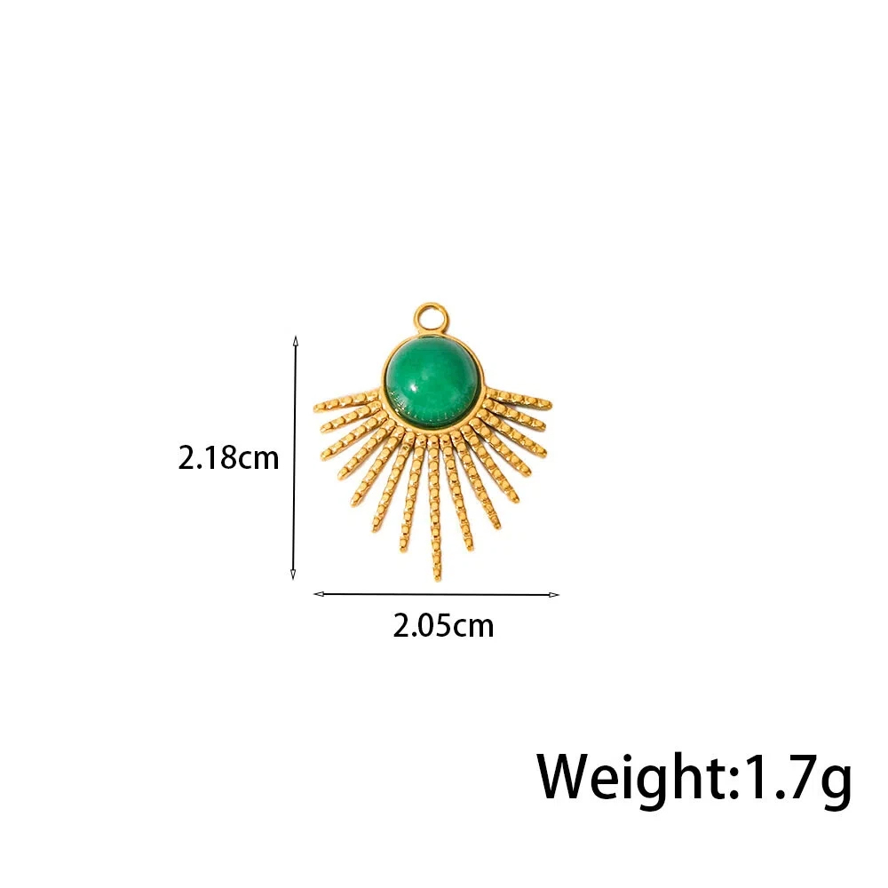 Best-Selling DIY Pendants Stainless Steel Charms - Retro Gemstone Jewelry for Women