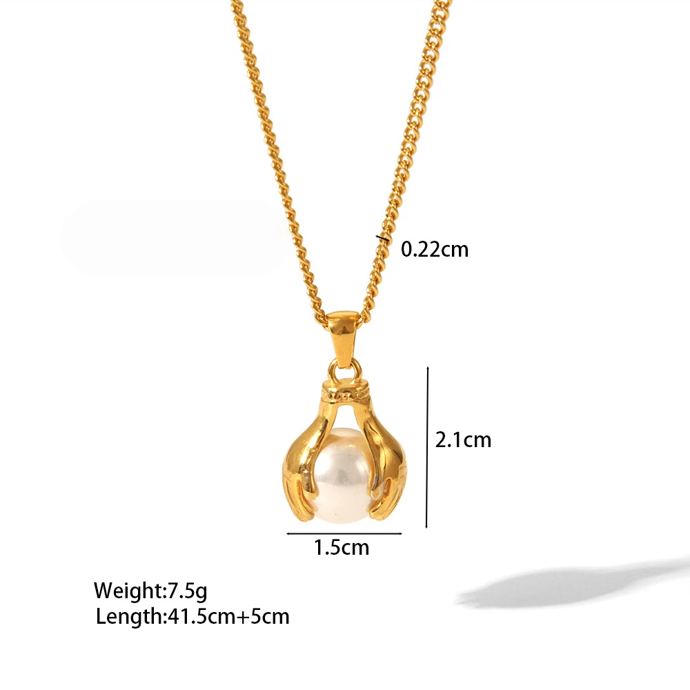 Stainless Steel Heart Pendant Necklace - Fade-Resistant Sweater Chain for Women