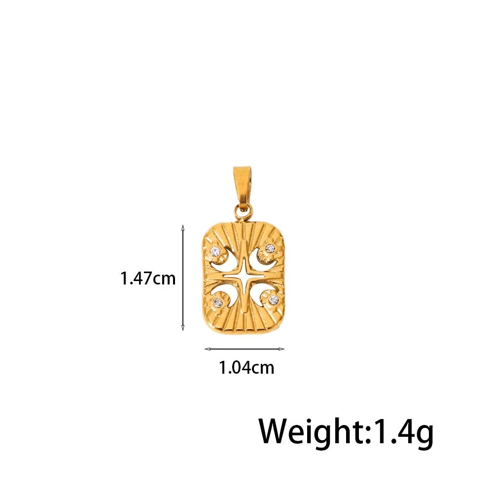 Best-Selling DIY Pendants Stainless Steel Charms - Retro Gemstone Jewelry for Women