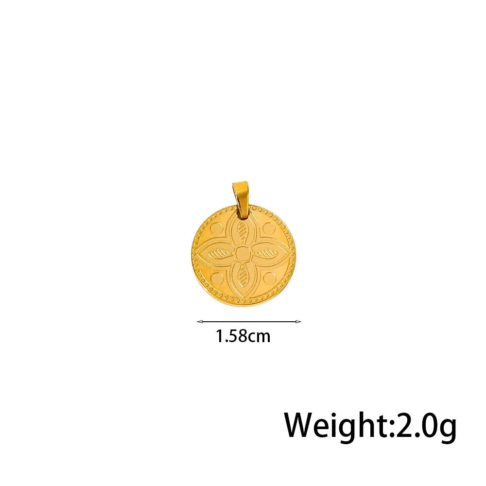 Best-Selling DIY Pendants Stainless Steel Charms - Retro Gemstone Jewelry for Women