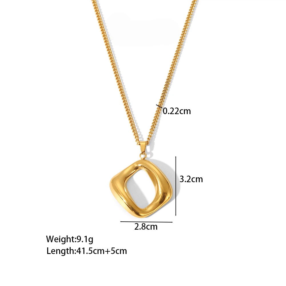 Stainless Steel Heart Pendant Necklace - Fade-Resistant Sweater Chain for Women
