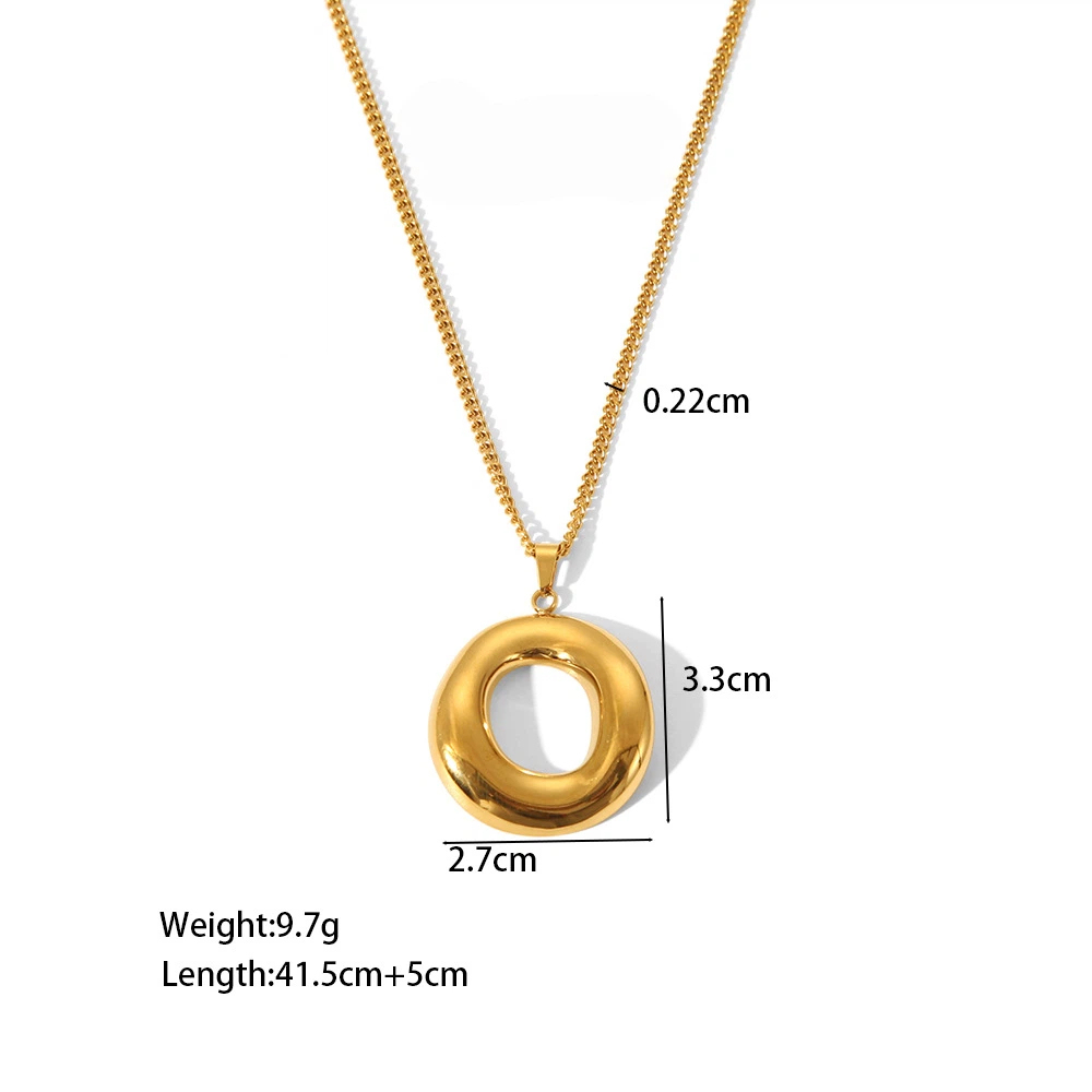 Stainless Steel Heart Pendant Necklace - Fade-Resistant Sweater Chain for Women