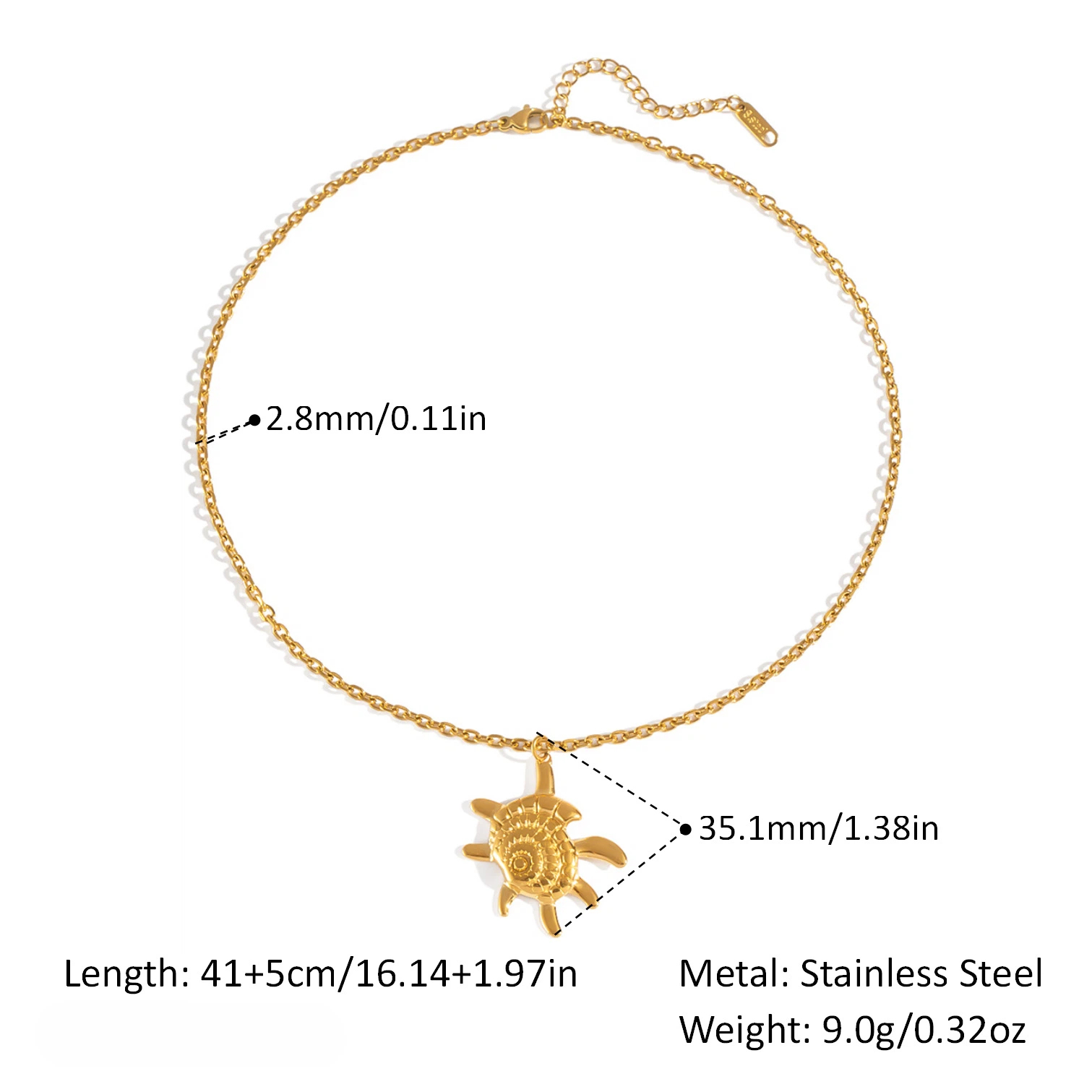 Stainless Steel Necklace Accessories - 18K Gold-Plated DIY Dolphin Jewelry with Natural Freshwater Pearls for Women