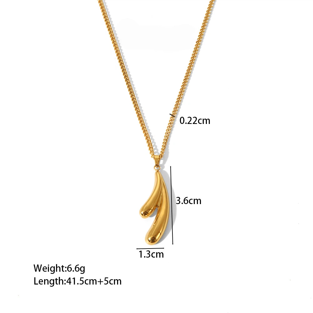 Stainless Steel Heart Pendant Necklace - Fade-Resistant Sweater Chain for Women