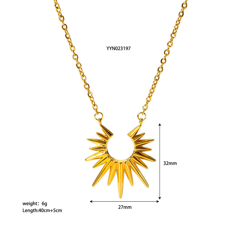 Wholesale Stainless Steel Jewelry Set Earrings Necklaces with Sunflower Pendants