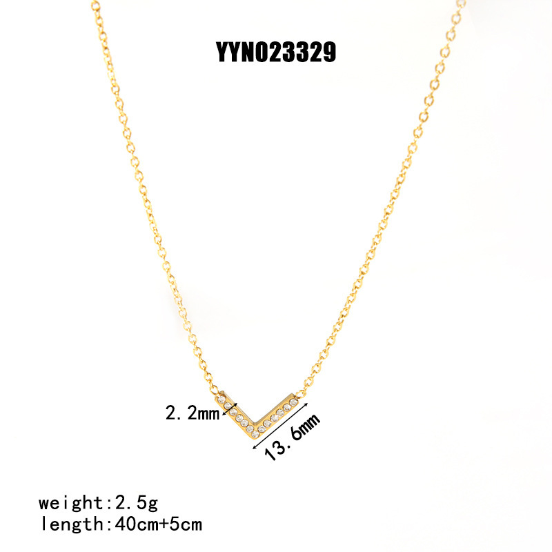 Wholesale Heart-Shaped Stainless Steel Necklaces - 18K Gold-Plated Jewelry