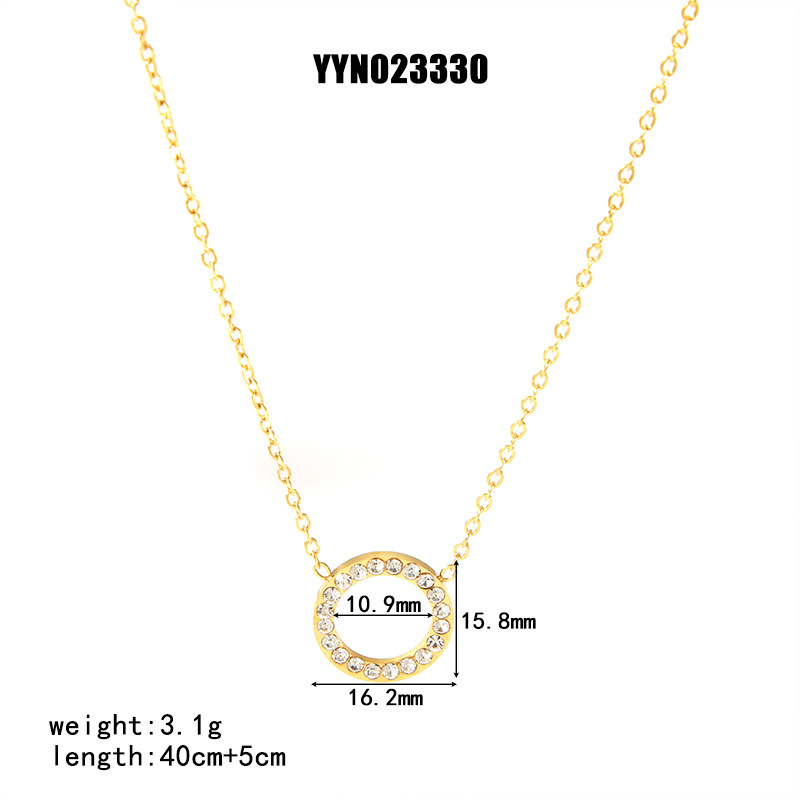 Wholesale Heart-Shaped Stainless Steel Necklaces - 18K Gold-Plated Jewelry