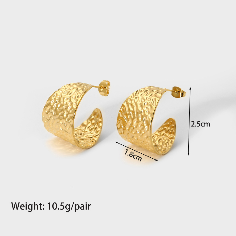 Wholesale Women’s Earrings Stainless Steel Ear Accessories with 18K Gold Plated