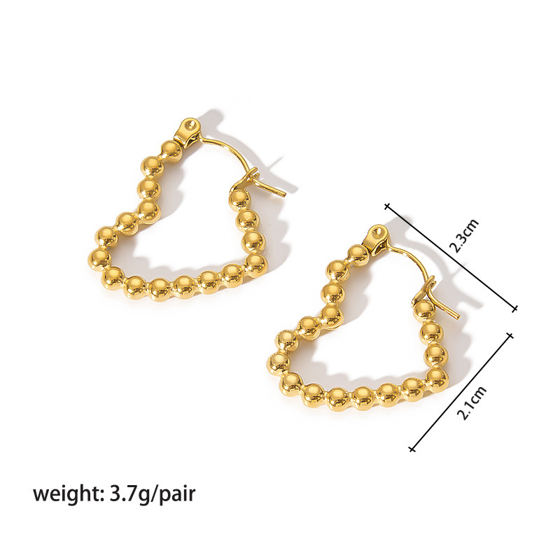 18K Gold-Plated Stainless Steel Circle Earrings for Women - Fashionable Stainless Steel Daily Wear Earrings