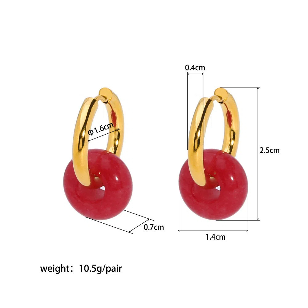 French-style Stainless Steel Earrings Fade-Resistant Pendant Ear Jewelry, Minimalist & Versatile Earrings