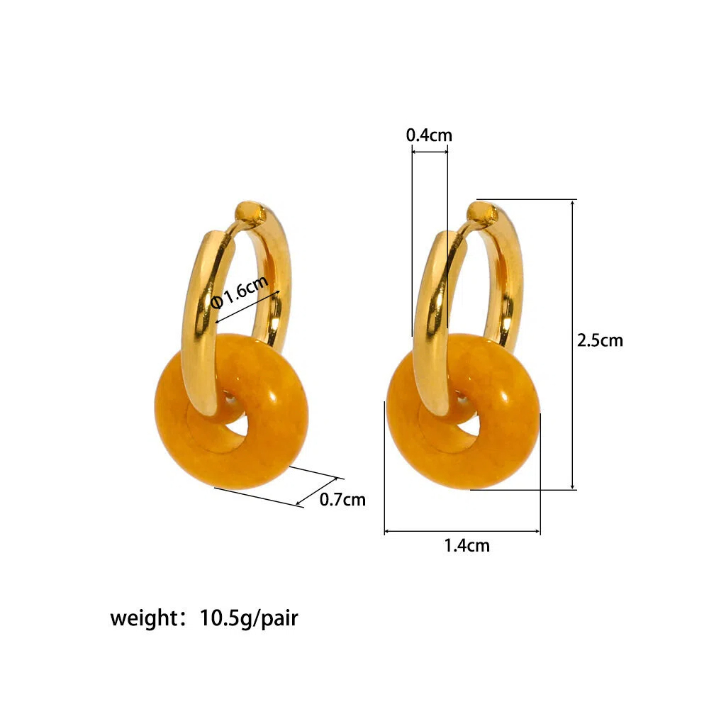 French-style Stainless Steel Earrings Fade-Resistant Pendant Ear Jewelry, Minimalist & Versatile Earrings