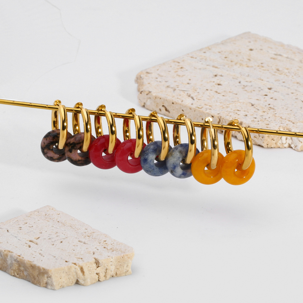 French-style Stainless Steel Earrings Fade-Resistant Pendant Ear Jewelry, Minimalist & Versatile Earrings