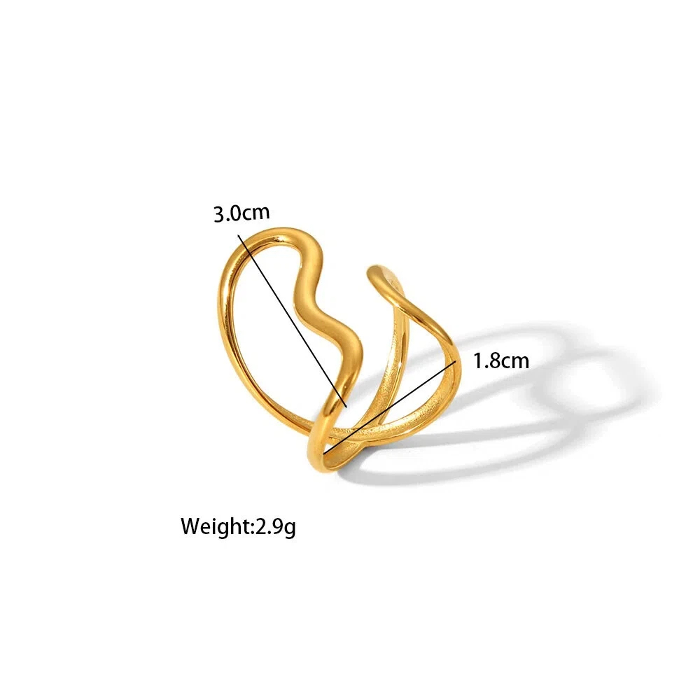 Adjustable Titanium Steel & Stainless Steel Rings - Bold Personality Open-ended Jewelry Wholesale