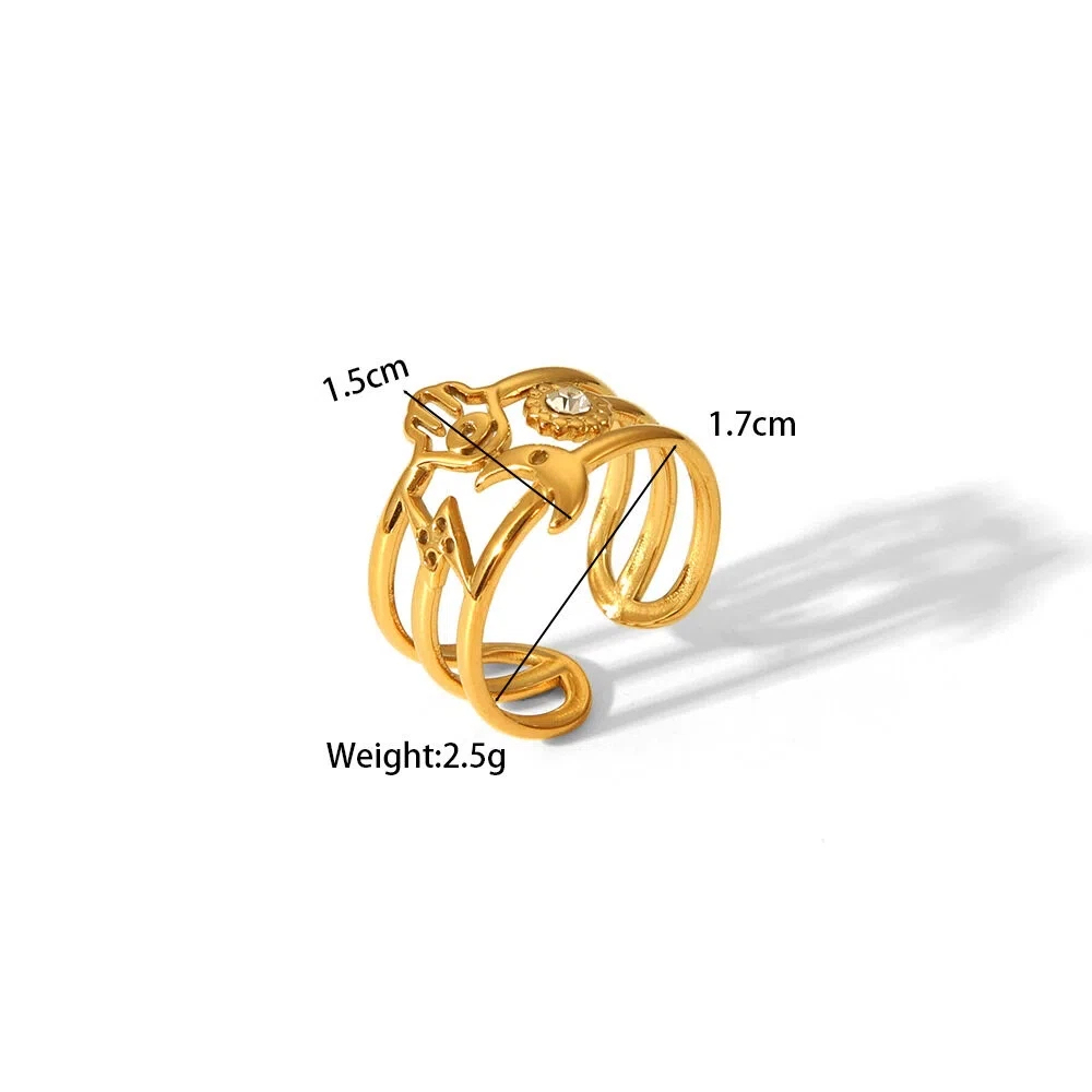 Adjustable Titanium Steel & Stainless Steel Rings - Bold Personality Open-ended Jewelry Wholesale