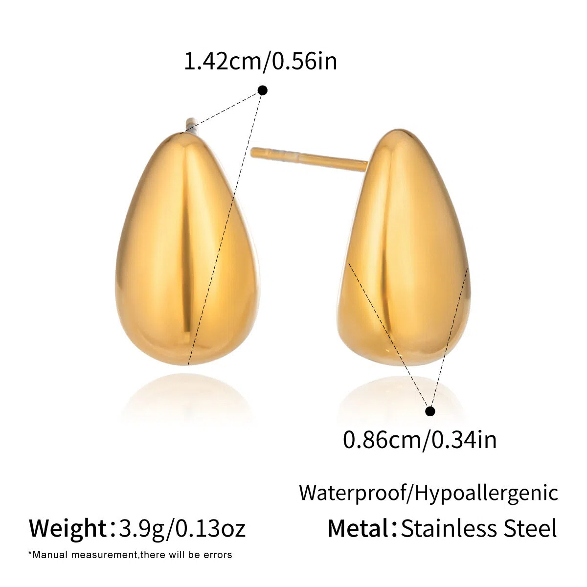 Bestselling Geometric Water-drop Stud Earrings - Minimalist Classic Stainless Steel Accessories
