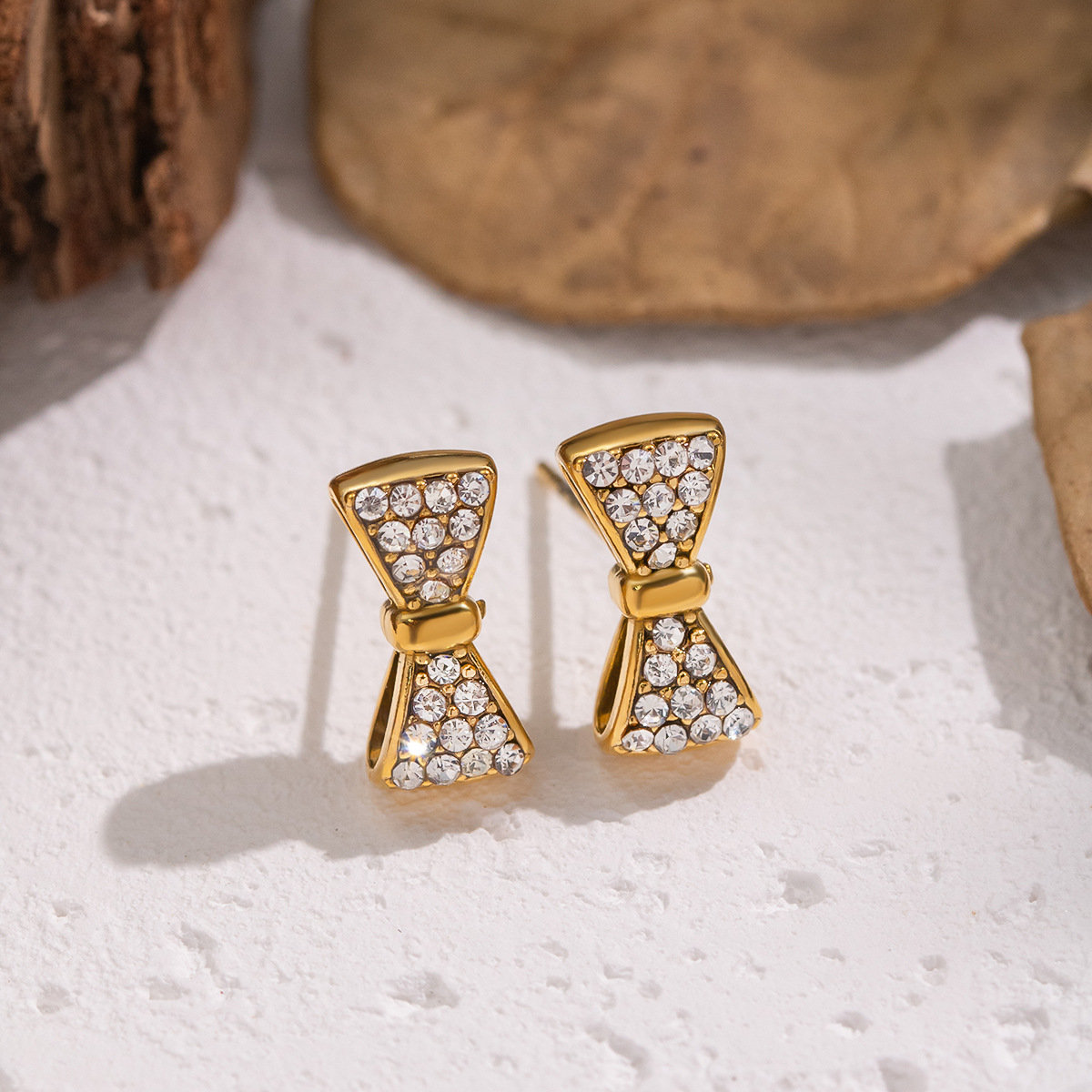 Stainless Steel Bow Earrings - Daily Wear, Delicate & Sweet, Fade-Resistant Jewelry Accessories