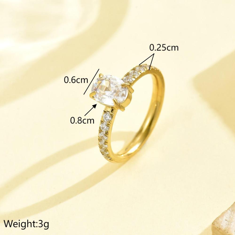 Pigeon Egg Stainless Steel Ring 18K Gold Plated / Silver Color Fashion Jewelry Accessory