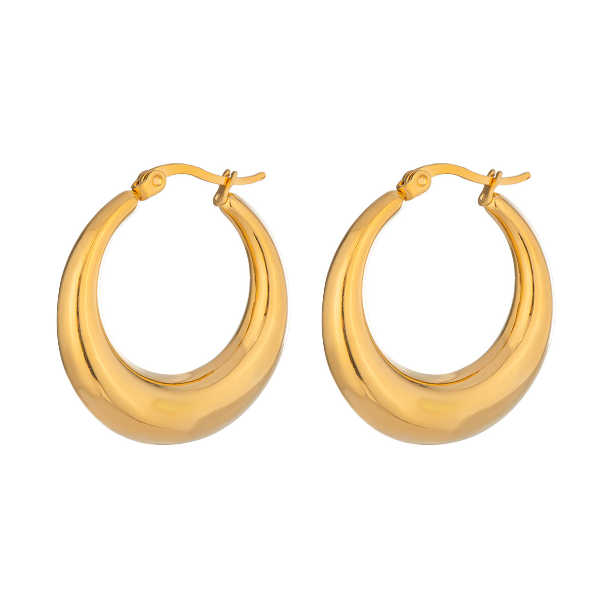 Stainless steel earrings for women PVD 18K gold