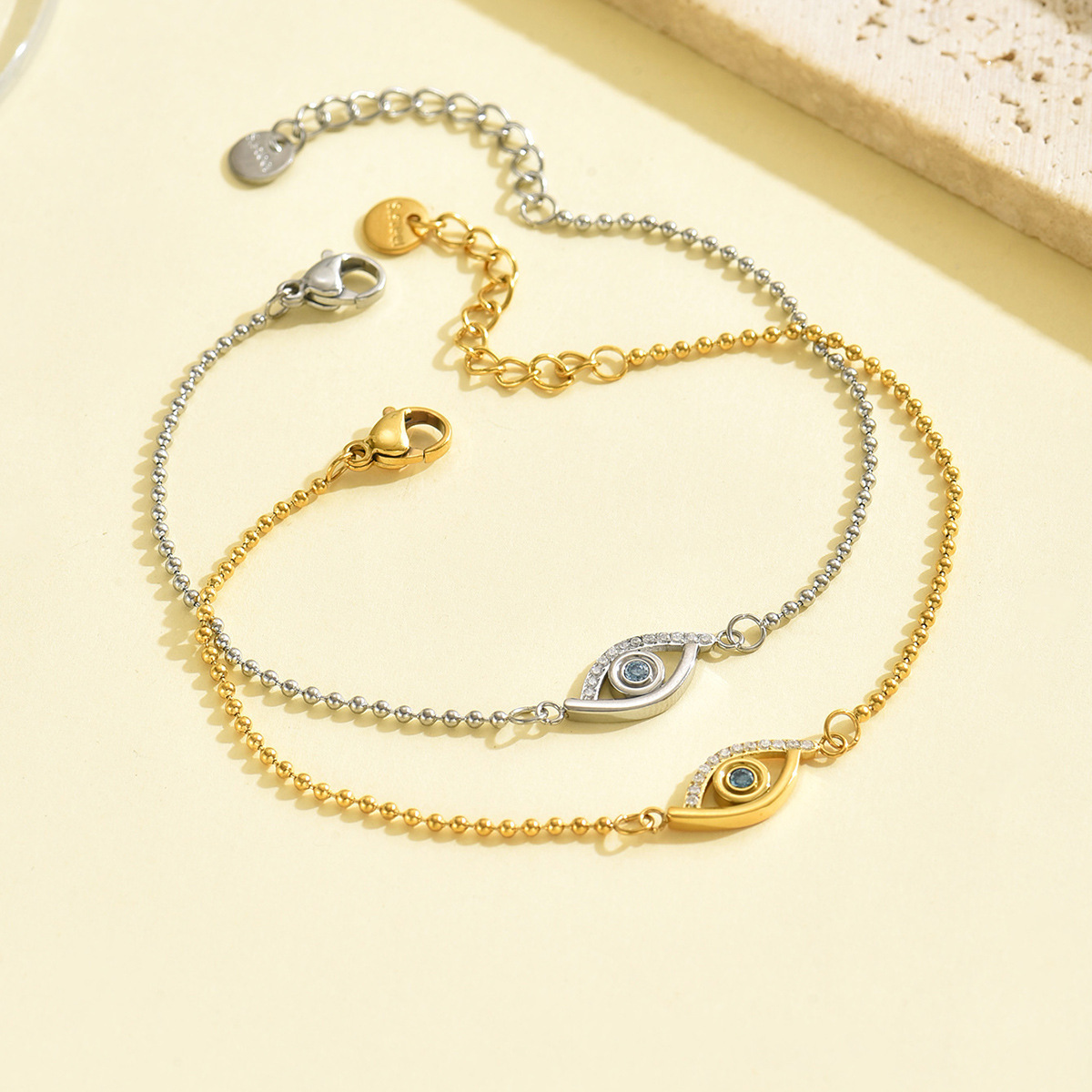 Waterproof stainless steel bracelet for women PVD 18K gold