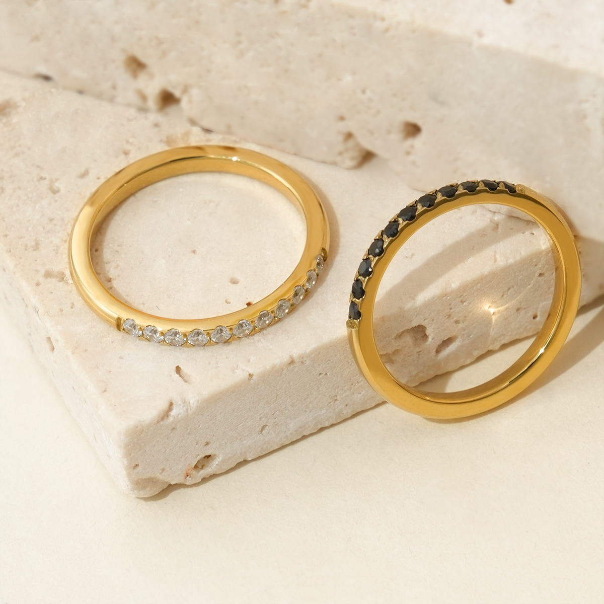 Simple Geometric Round Ring Titanium Steel Light Luxury All-match Finger Ring