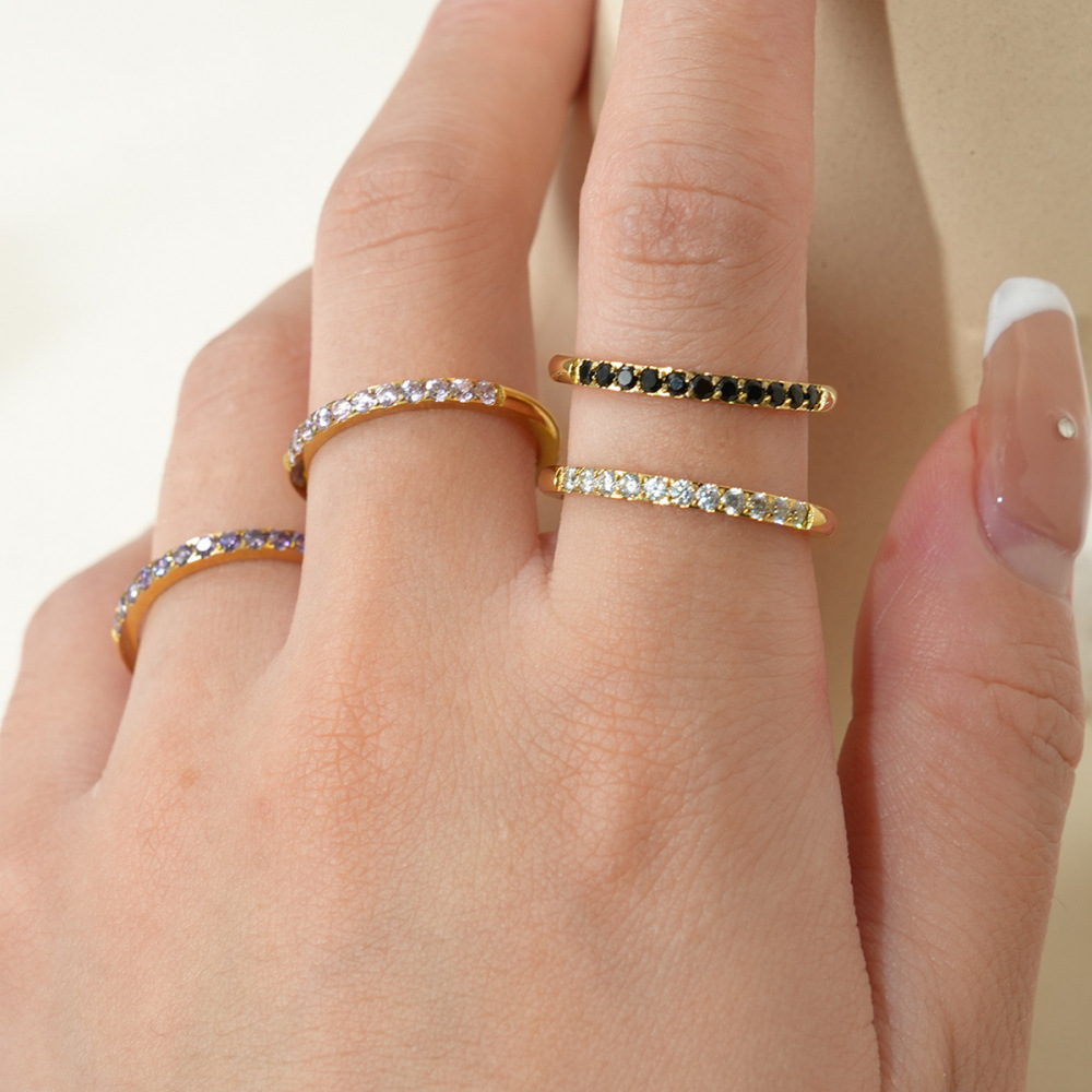 Simple Geometric Round Ring Titanium Steel Light Luxury All-match Finger Ring