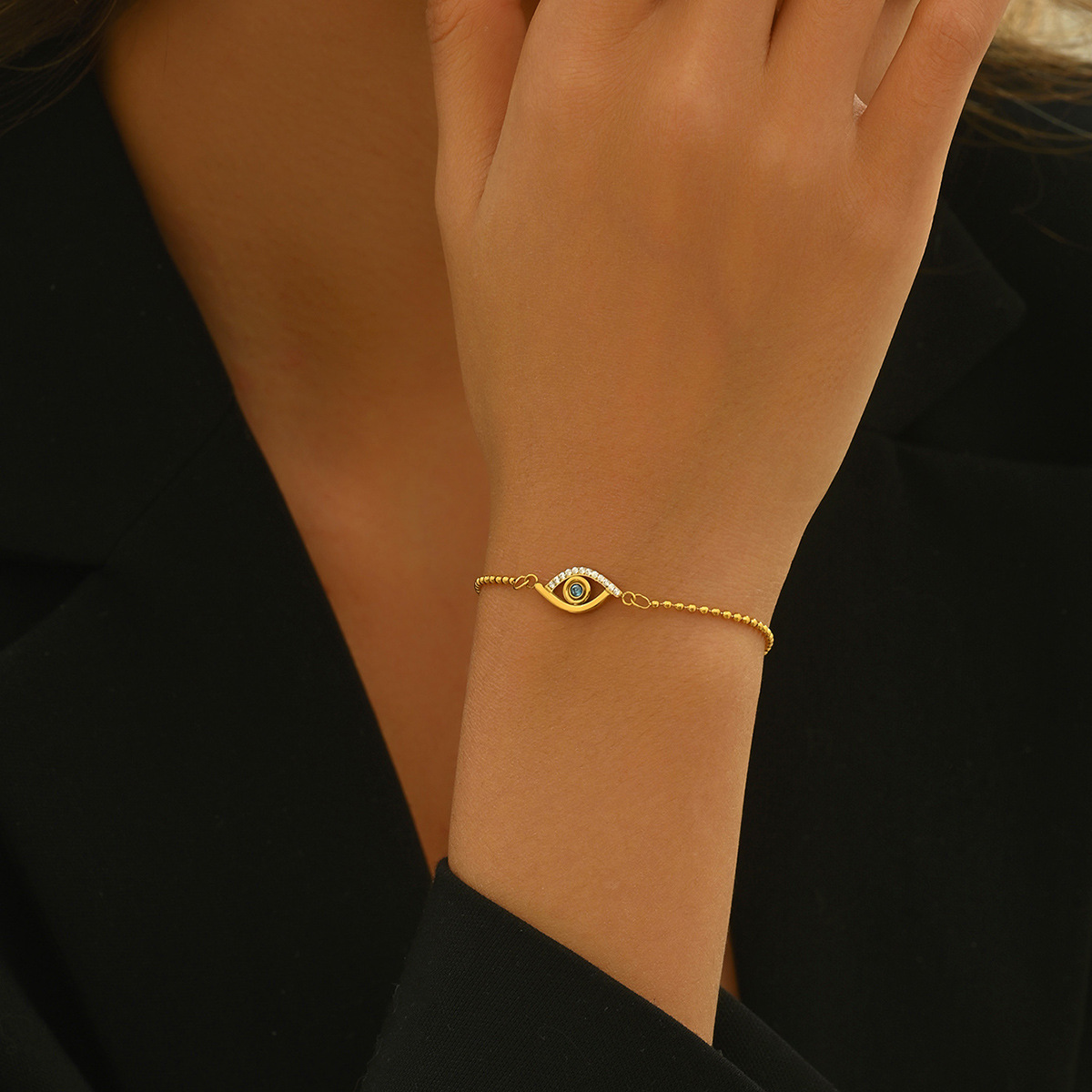Waterproof stainless steel bracelet for women PVD 18K gold