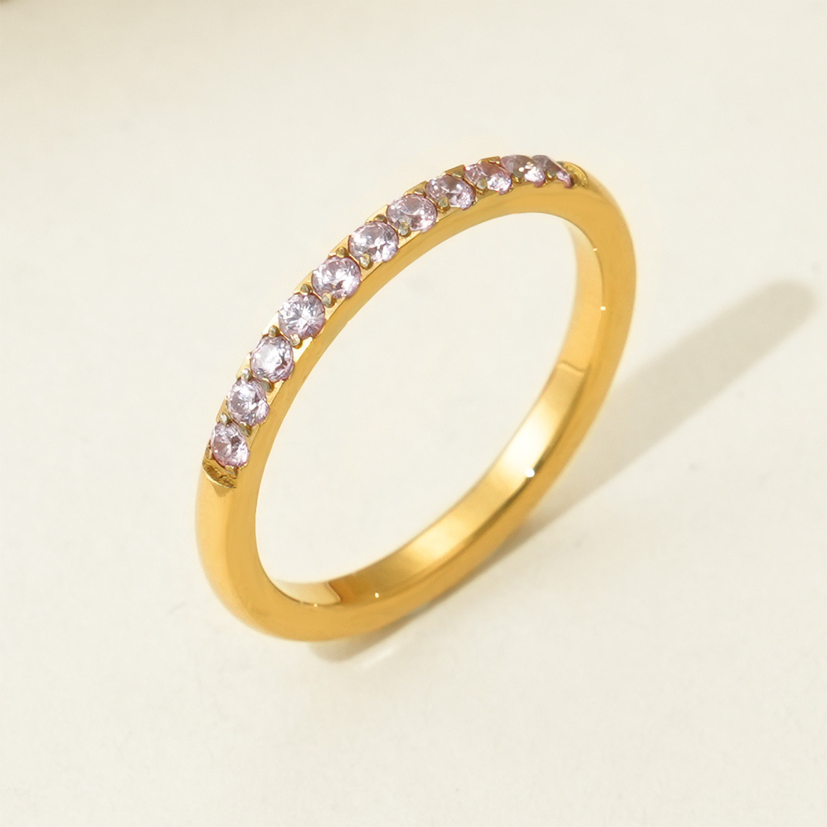 Simple Geometric Round Ring Titanium Steel Light Luxury All-match Finger Ring