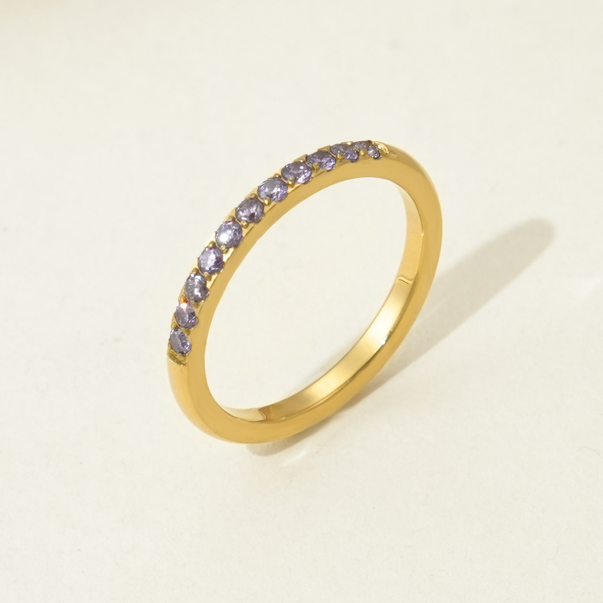 Simple Geometric Round Ring Titanium Steel Light Luxury All-match Finger Ring