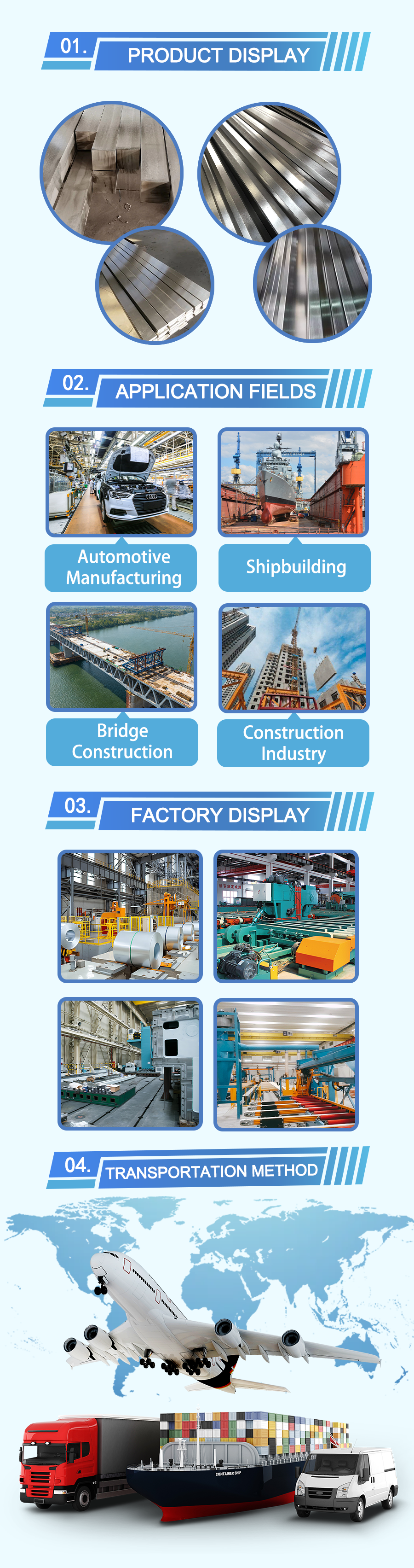 Rectangular steel