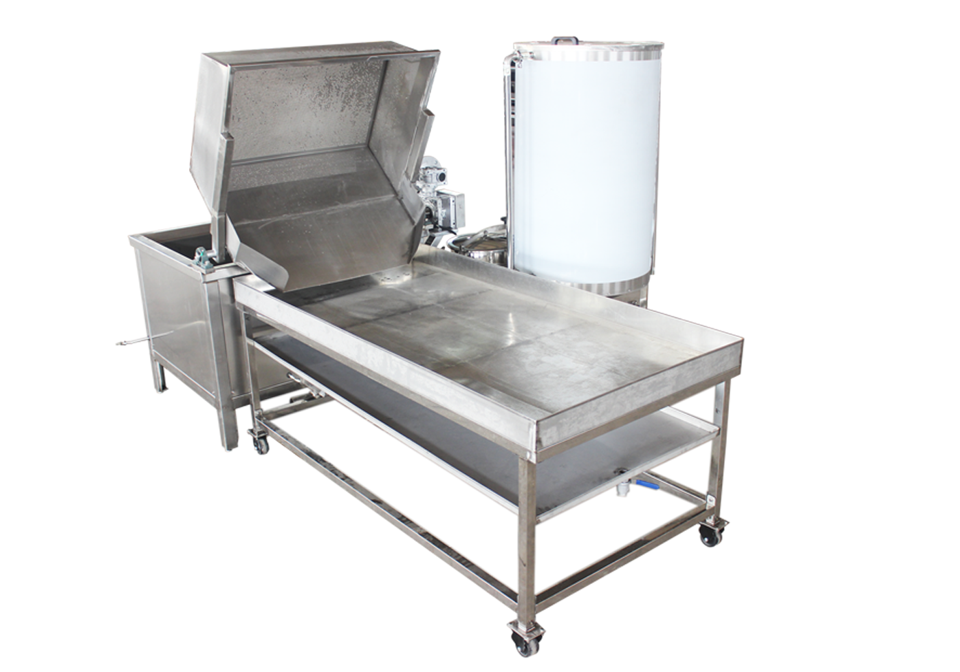 Roast chicken deep fryer, chicken cutlet gas fryer, chicken leg commercial fryer, automatic discharge fryer
