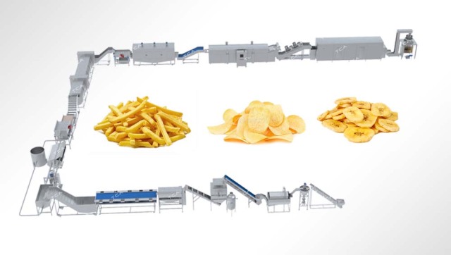 Potato chip and French fries processing production line