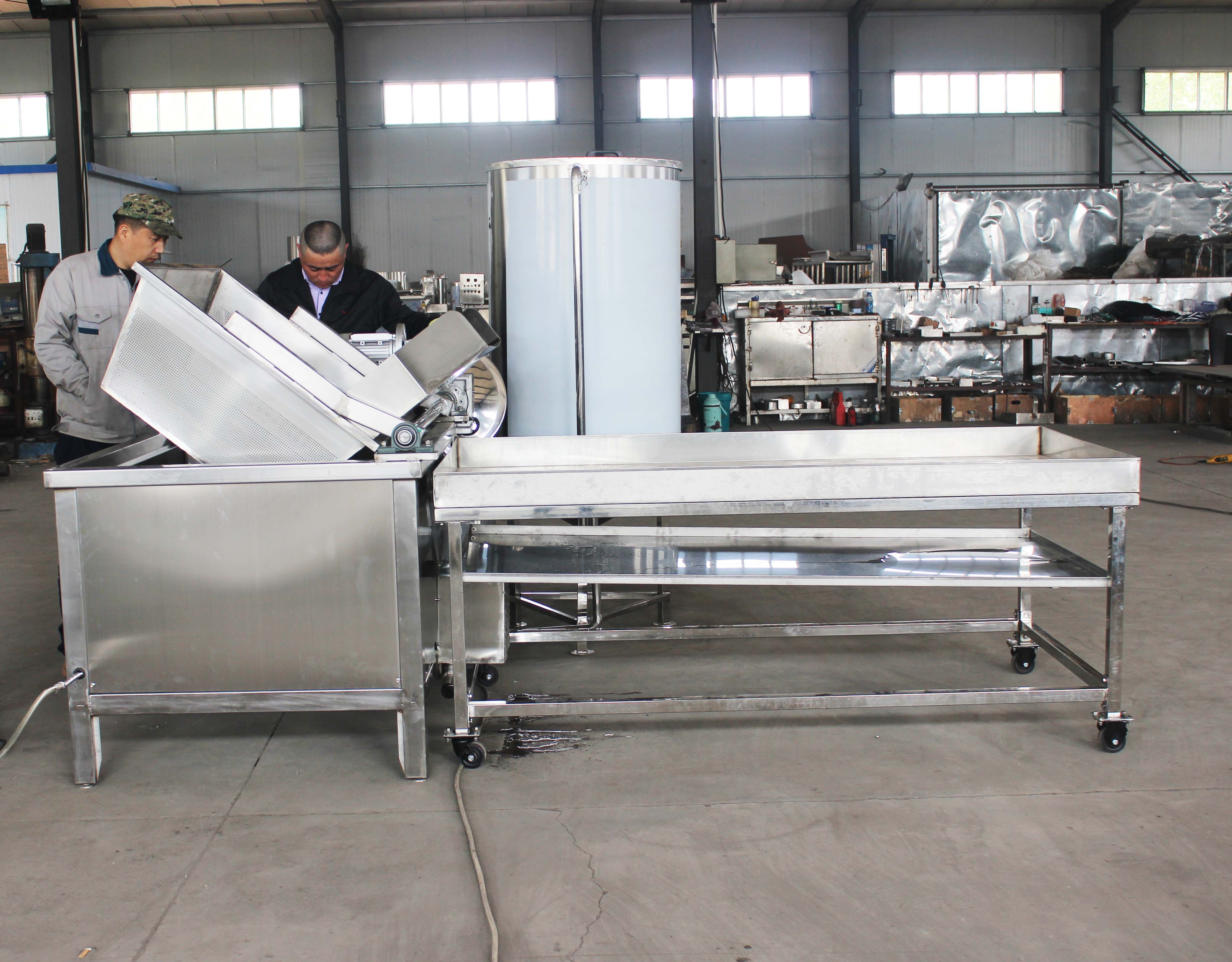 Roast chicken deep fryer, chicken cutlet gas fryer, chicken leg commercial fryer, automatic discharge fryer
