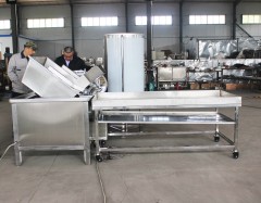 Roast chicken deep fryer, chicken cutlet gas fryer, chicken leg commercial fryer, automatic discharge fryer