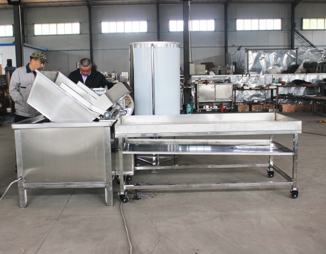 Roast chicken deep fryer, chicken cutlet gas fryer, chicken leg commercial fryer, automatic discharge fryer