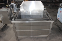 Roast chicken deep fryer, chicken cutlet gas fryer, chicken leg commercial fryer, automatic discharge fryer