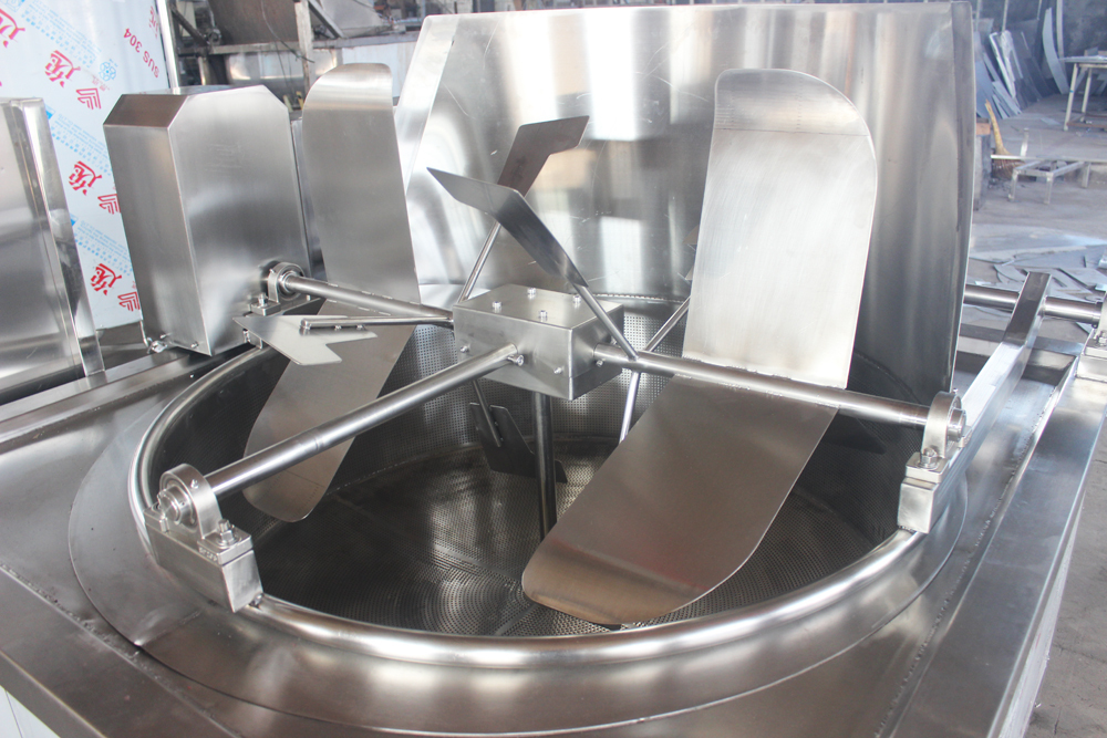Automatic frame-flipping and discharging circular gas deep fryer large commercial electric deep fryer