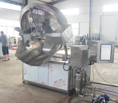 Automatic frame-flipping and discharging circular gas deep fryer large commercial electric deep fryer