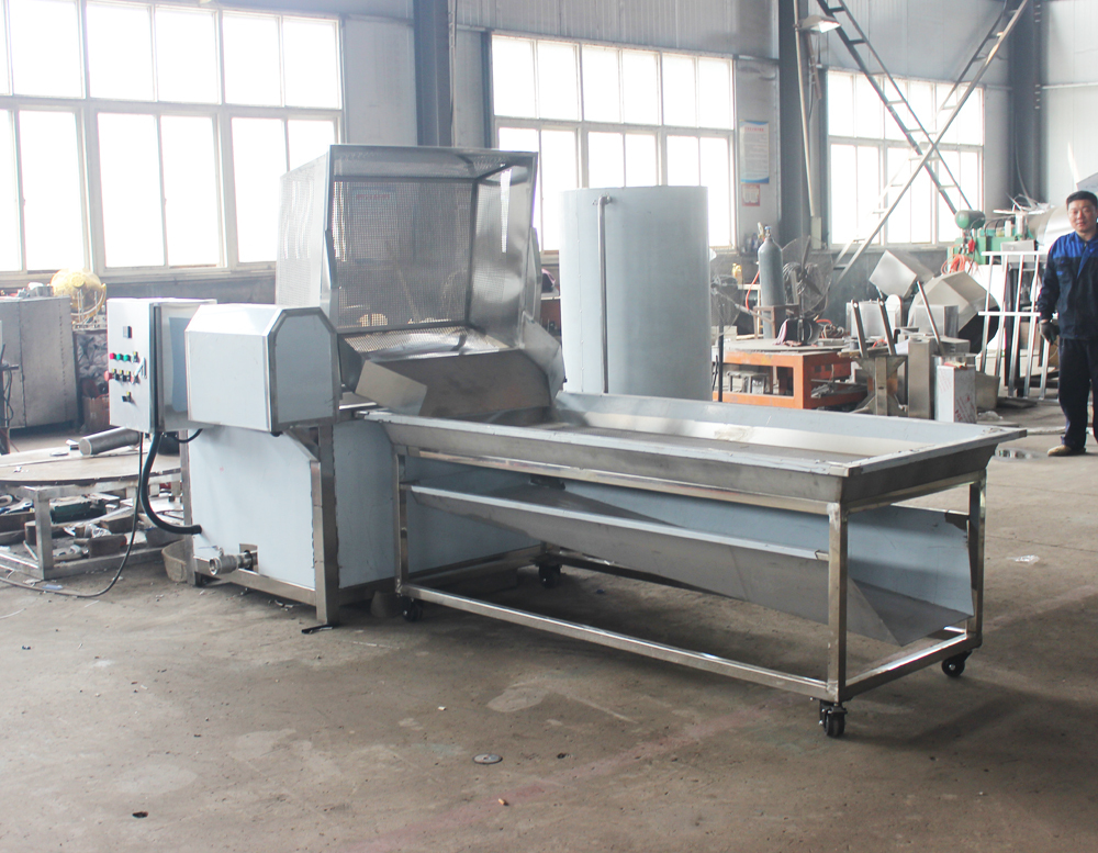 Gas-heated commercial deep fryer, stainless steel automatic gas deep fryer