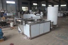 Automatic frame-flipping and discharging circular gas deep fryer large commercial electric deep fryer