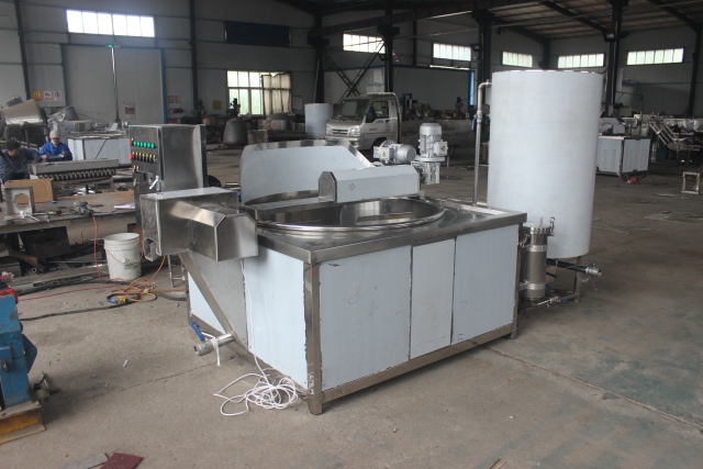 Automatic frame-flipping and discharging circular gas deep fryer large commercial electric deep fryer