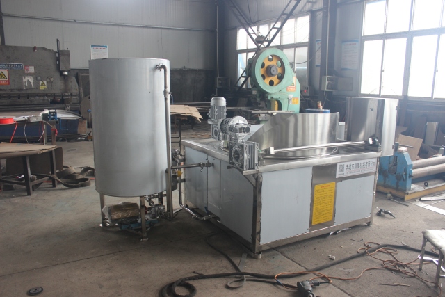 Automatic frame-flipping and discharging circular gas deep fryer large commercial electric deep fryer