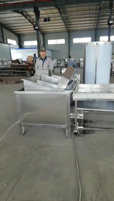 Gas-heated commercial deep fryer, stainless steel automatic gas deep fryer