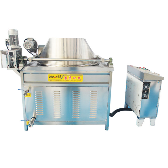 Automatic frame-flipping and discharging circular gas deep fryer large commercial electric deep fryer