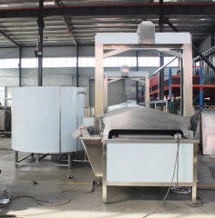 Gas-fired heating oil-frying production line, mesh belt frying machine, large-scale continuous oil-frying equipment