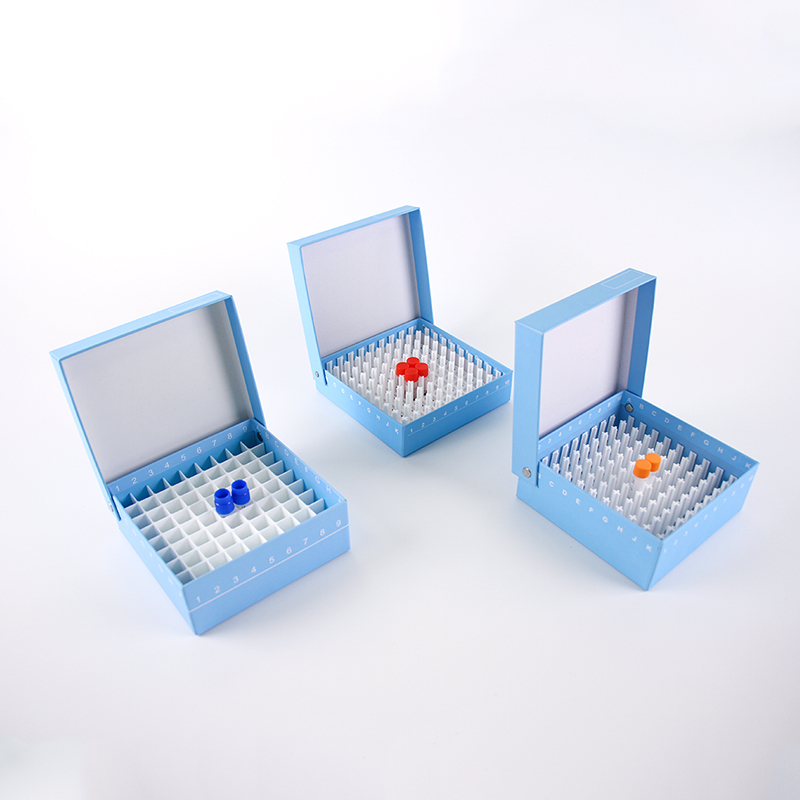 Hinged lid Cardboard Cryo Boxes