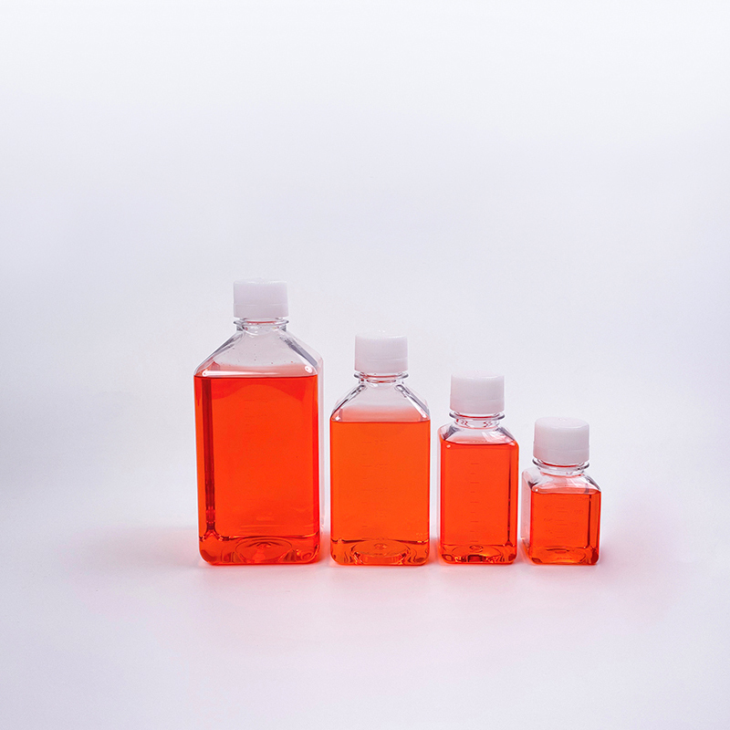 Square Culture Media Bottles | PET materials