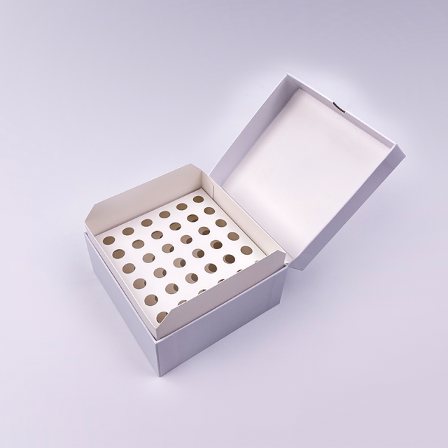 Hinged lid Cardboard Cryo Boxes