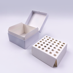 Hinged lid Cardboard Cryo Boxes
